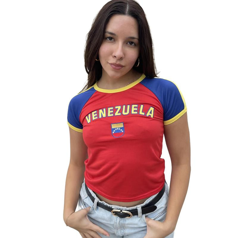 Venezuela Y2K Top, Y2K Top De Venezuela, Womenswear Top, Summer Slim Fit Venezuela Top