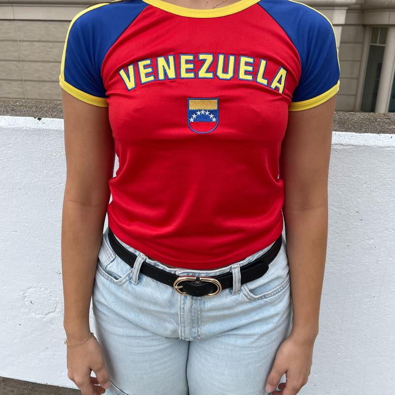 Venezuela Y2K Top, Y2K Top De Venezuela, Womenswear Top, Summer Slim Fit Venezuela Top