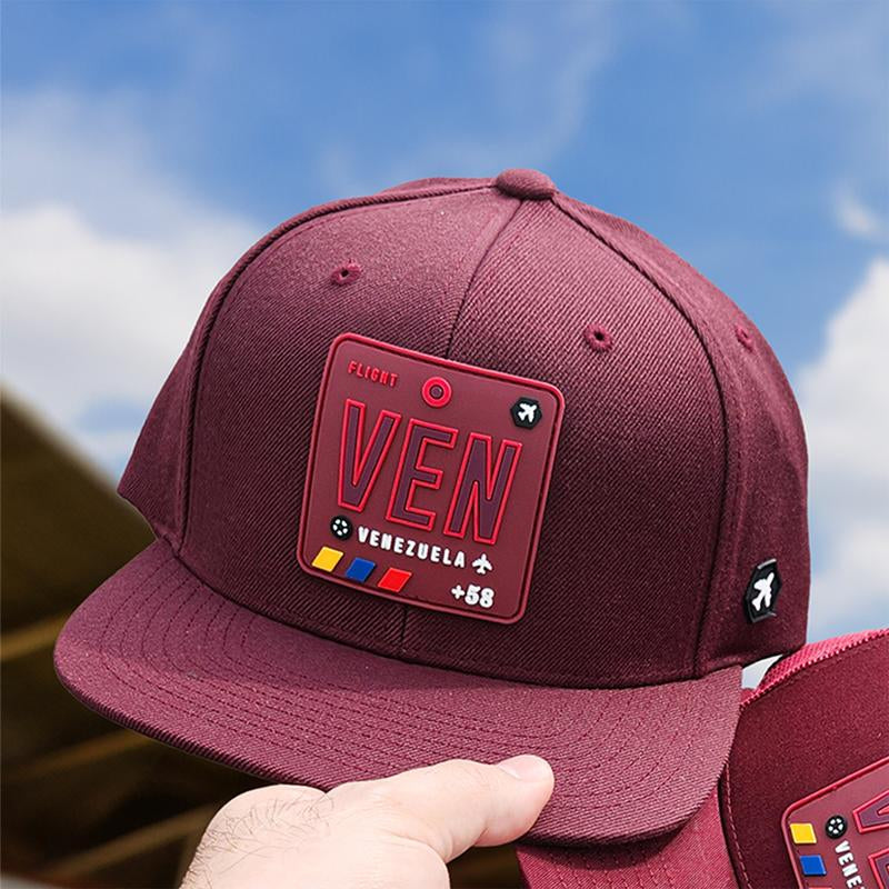 VEN Flat Bill Snapback Vinotinto