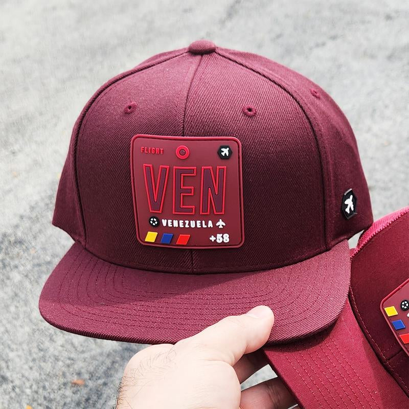 VEN Flat Bill Snapback Vinotinto