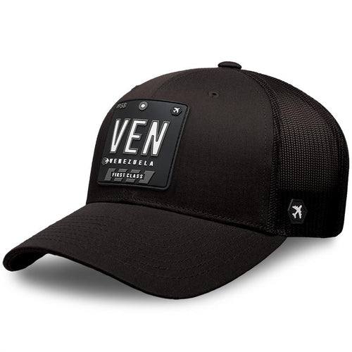 VEN Black Trucker Hat Venezuela - Gorras De Venezuela
